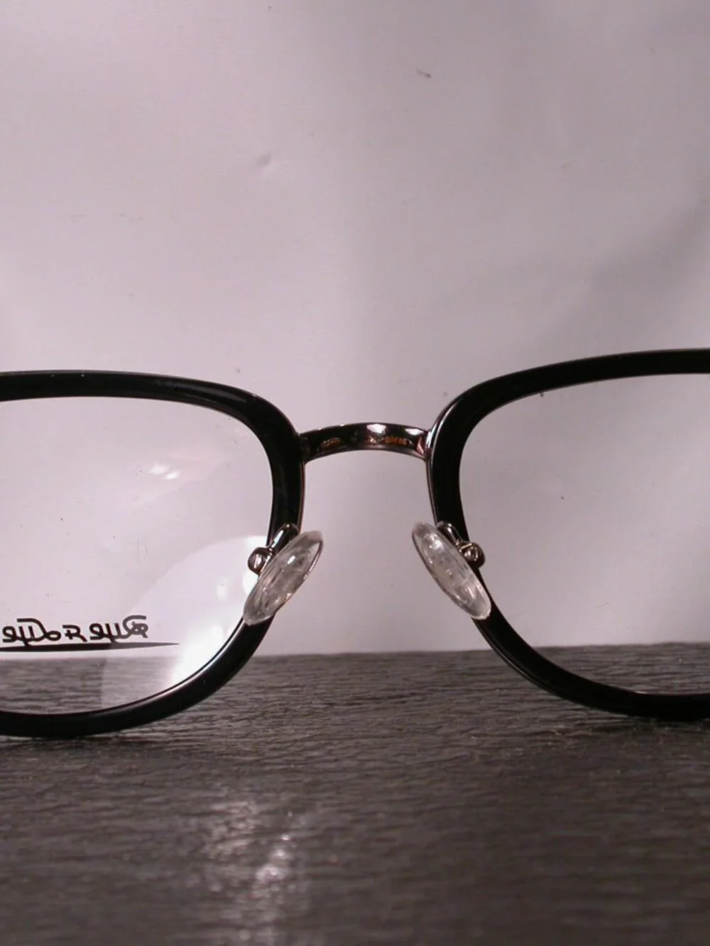 Rye & Lye Modern Black and Chrome Frames Eyeglasses Made in Italy